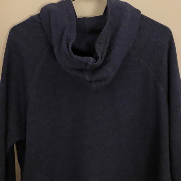 Sundry Navy Hoodie with striped cuff and frayed bottom Size 2 - Picture 4 of 4